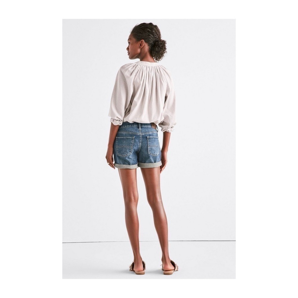 Lucky Brand The Roll Up Denim Shorts Medium Wash Blue Womens Size‎ 2 26